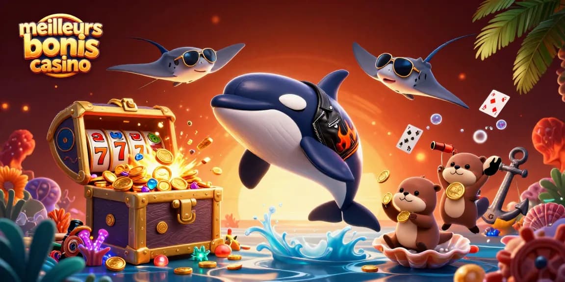 Découvrez les meilleurs bonus casino avec des personnages marins jouant et des éléments de jeux captivants.