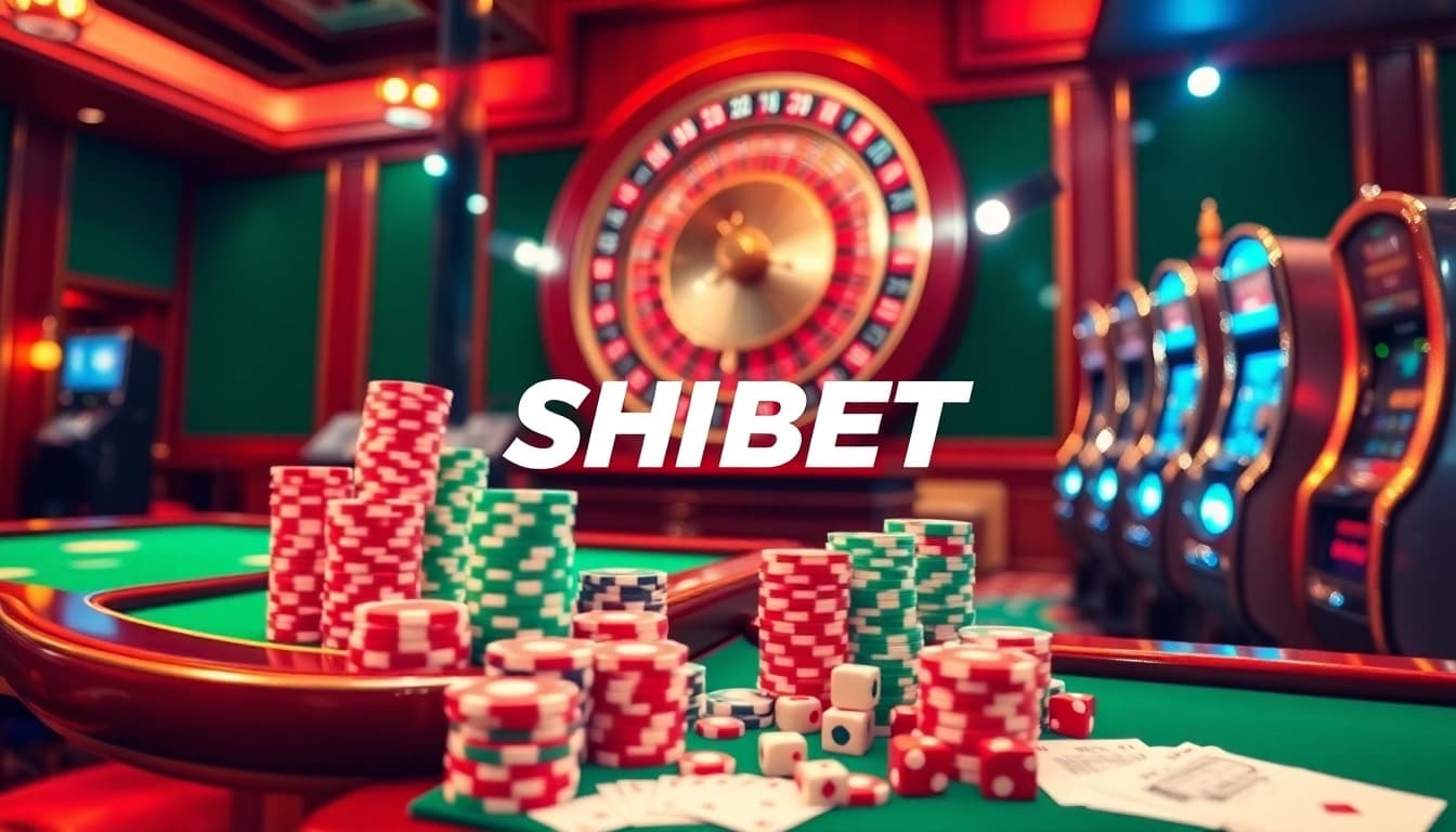 Experience thrilling gameplay at SHBET with vibrant casino tables and poker chips.
