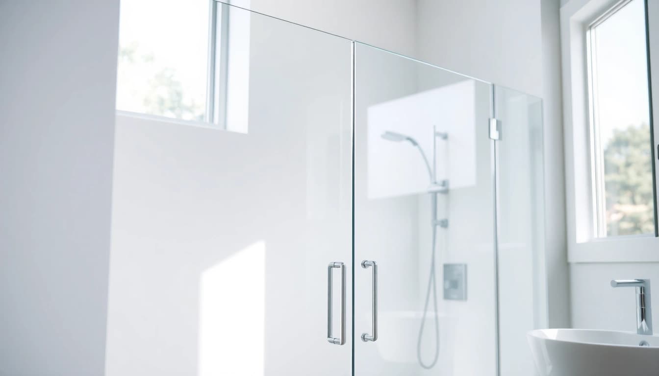 Showcasing stylish shower sliding doors in a modern bathroom for enhanced aesthetics and functionality.
