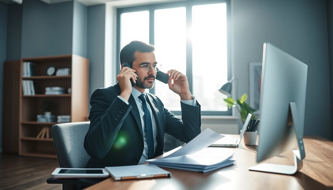 Legal Recoveries expert reviewing documents in a professional office setting