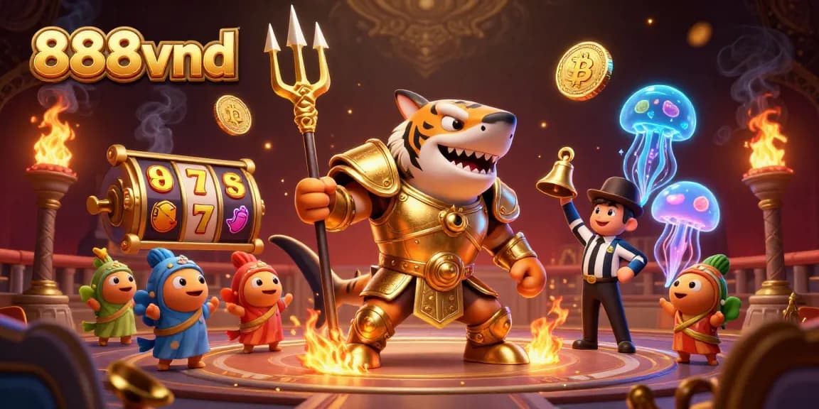 Experience exhilarating gameplay at 888vnd with our dynamic underwater casino scene featuring thrilling games and rewards.