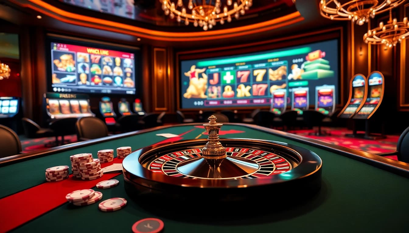 Vivez une action palpitante à une table de luxe mettant en avant l'excitation du casino en ligne 2026.