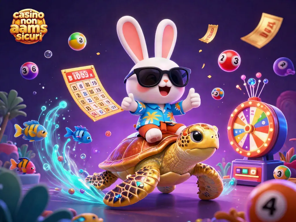 Gioca ai migliori giochi nei casino non aams sicuri con un coniglio portafortuna e una tartaruga d'oro.