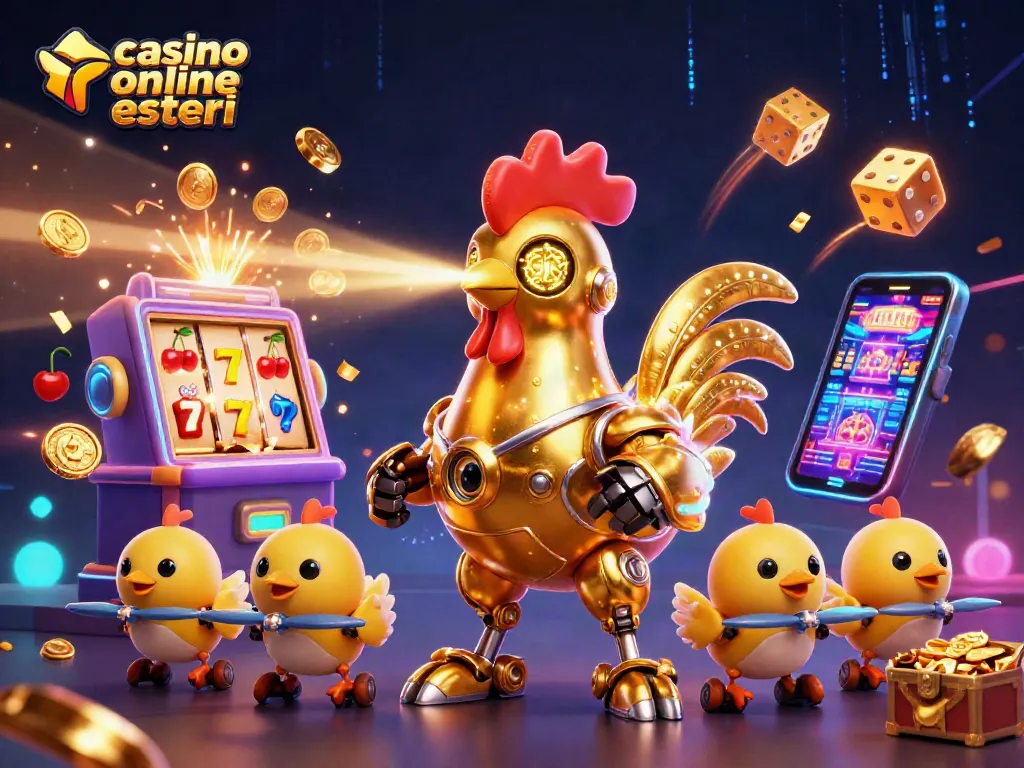 Gioca nei casino online esteri con robot dorati e droni, vincite garantite!