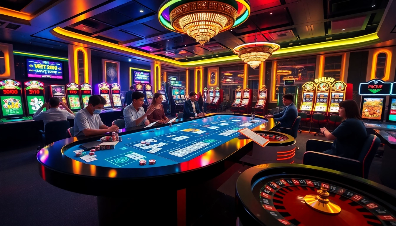 Vivez l'excitation du casino en ligne 2026 avec des joueurs engagés à une table de jeu dynamique.