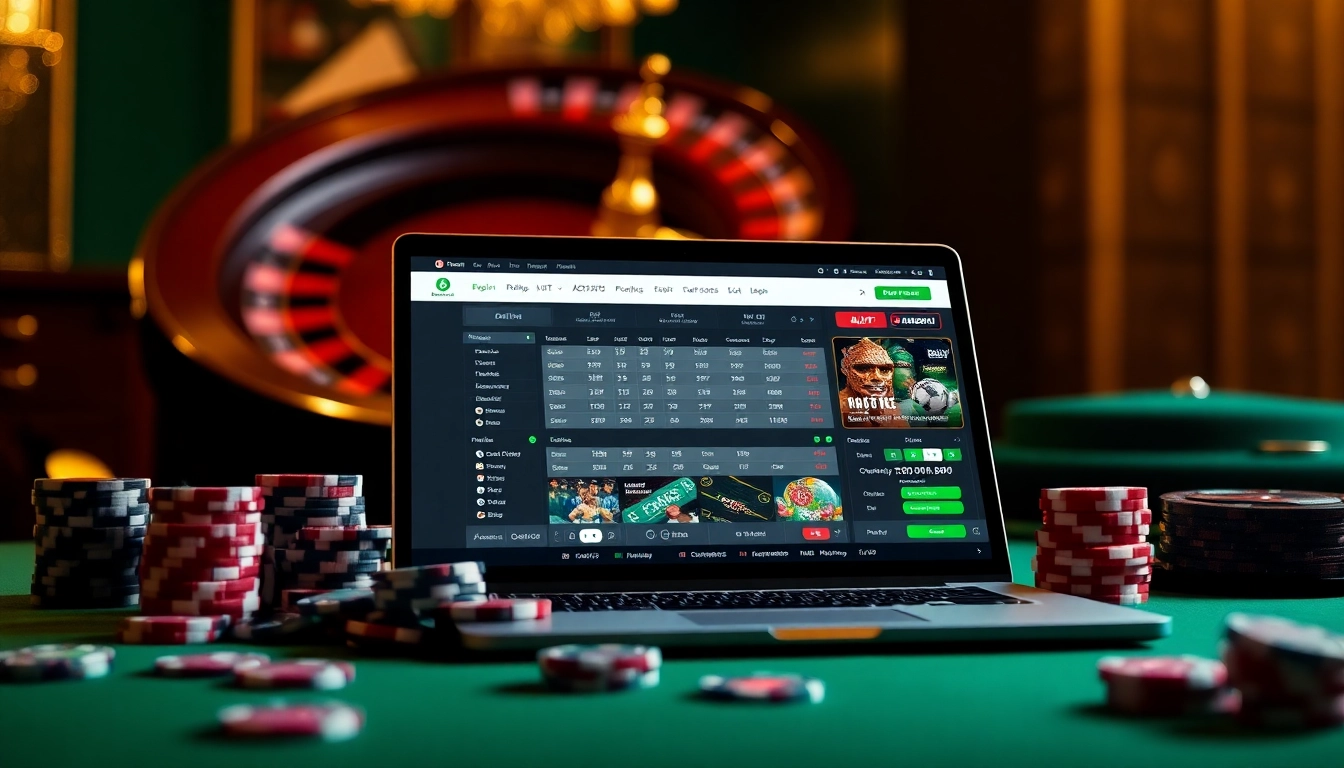 Experience taruhan bola excitement with an elegant betting interface and casino ambiance.