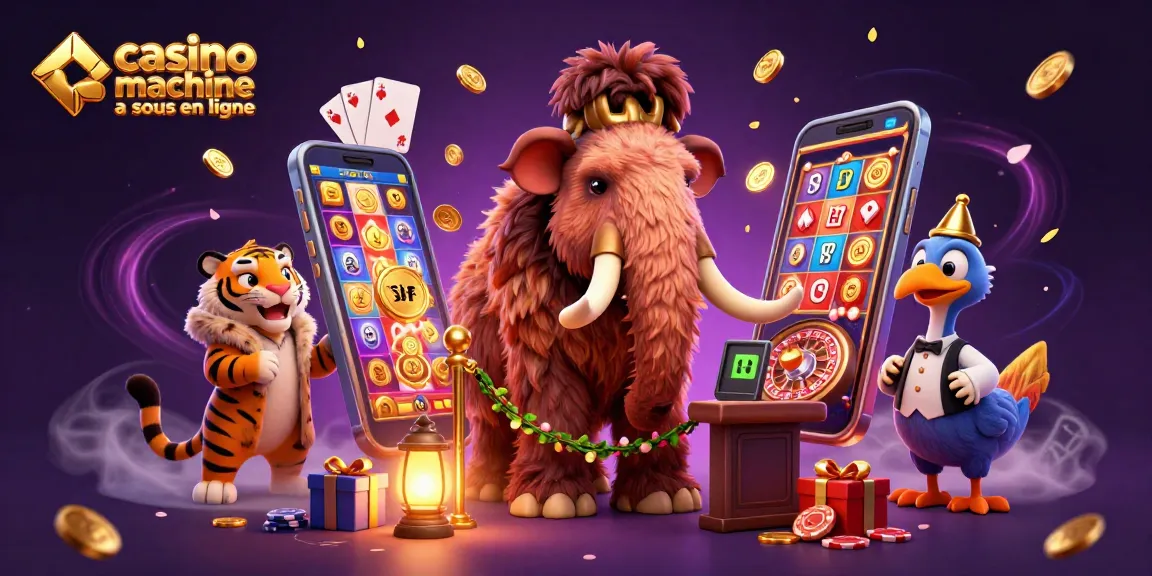 Jouez sur les machines à sous en ligne dans un casino dynamique, découvrant le jeu avec le mammouth, le tigre et le dodo.