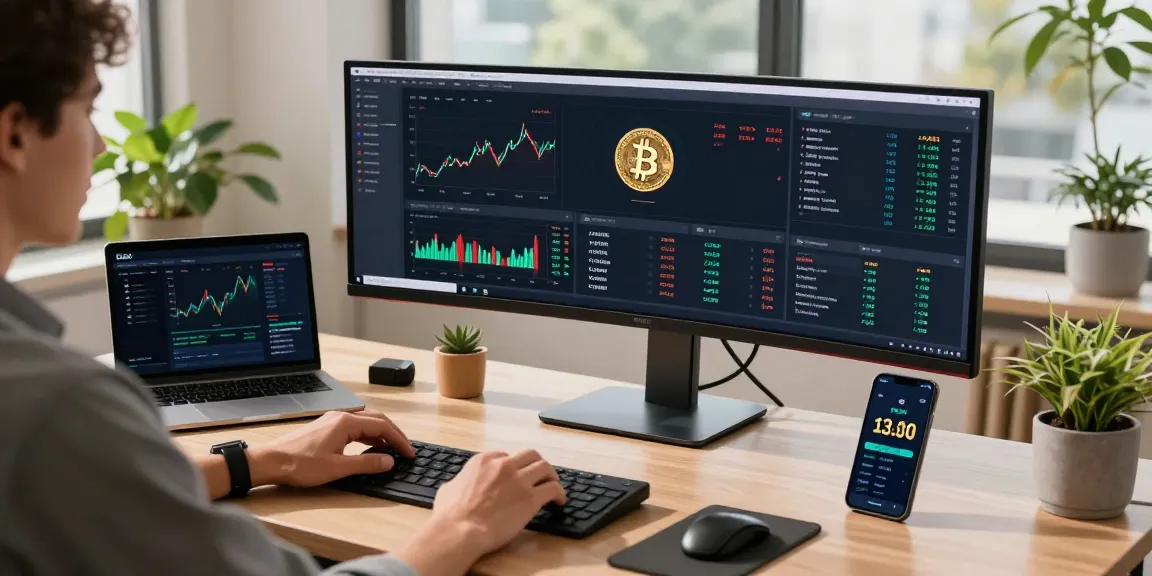 Bitcoin cloud mining analytics on a state-of-the-art trading workspace with digital wallet integration.