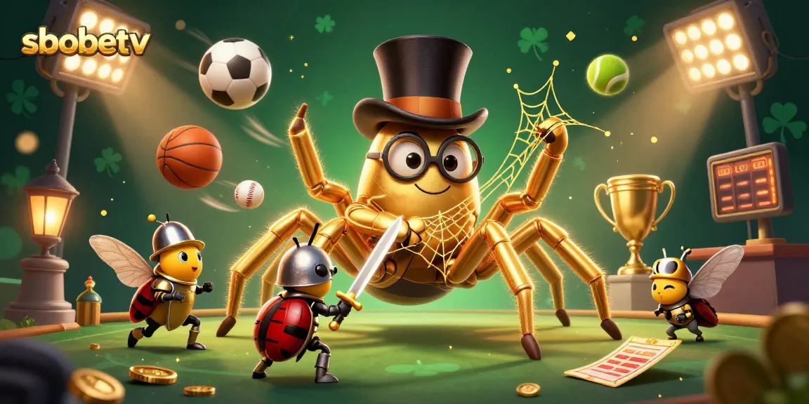 Experience SBOBETV thrills with 3D cartoon characters in a vibrant casino scene of excitement and betting action.