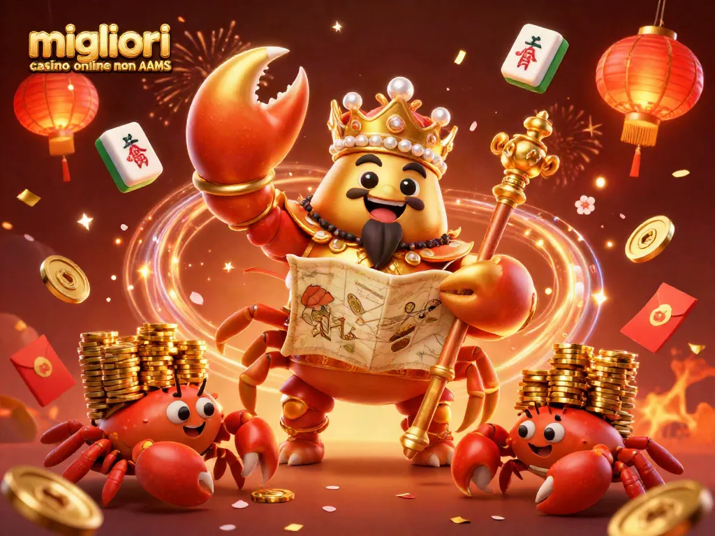 Gioca nei migliori casino online non AAMS, esplora ricchezze con il granchio imperiale dorato tra simboli e fortuna.