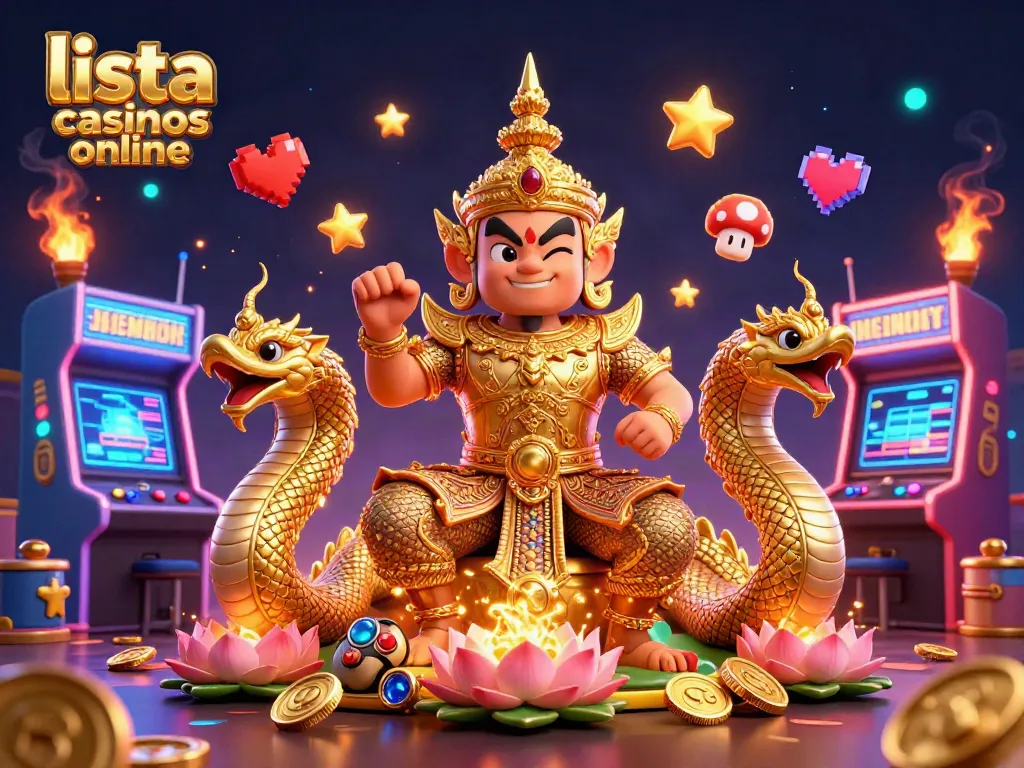 Explora la lista de casinos online mientras juegas a coloridos juegos de arcade y disfrutas de premios.
