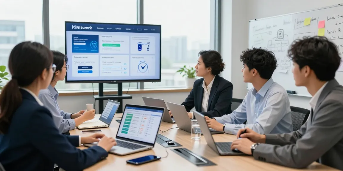 Compare business SIM only deals UK in a vibrant office collaboration scene.