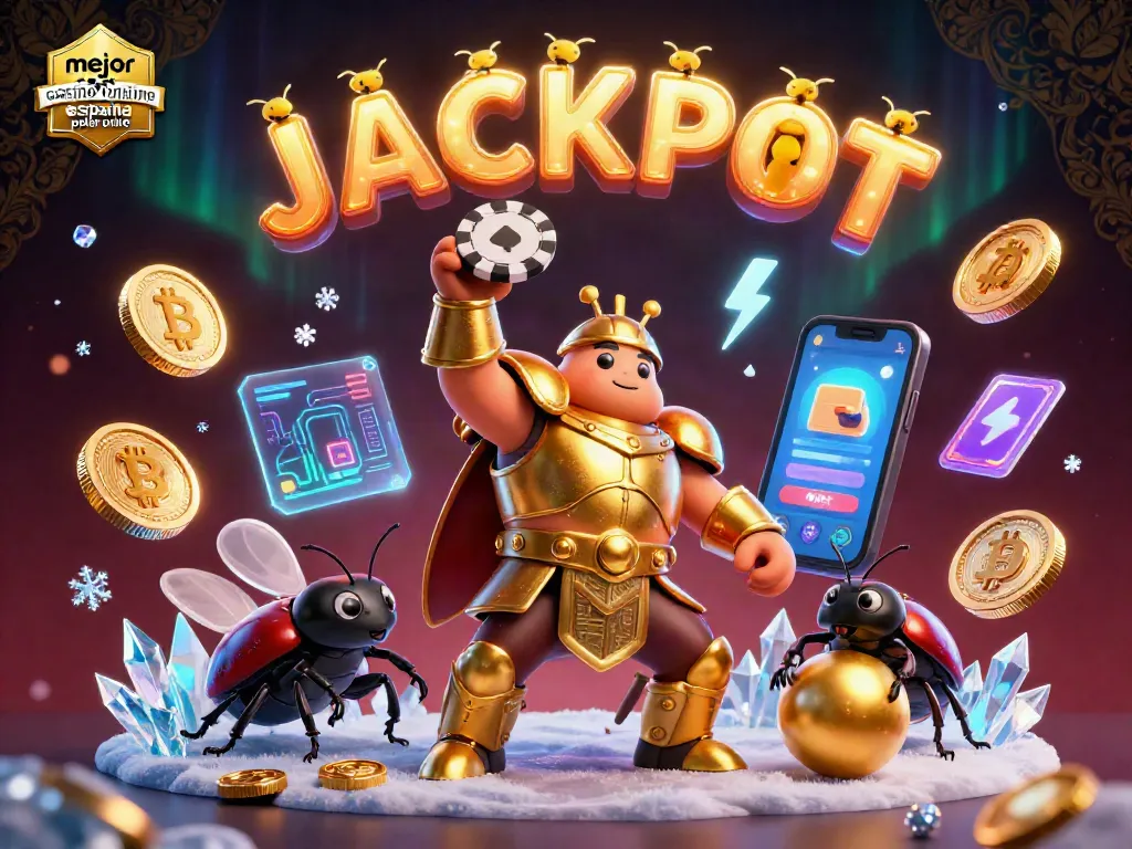 Gana en el mejor casino online España poker online, con un escarabajo hercúleo levantando fichas.