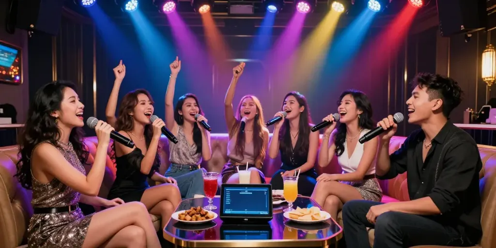 달토에서 친구들과 함께 노래 부르는 즐거운 순간