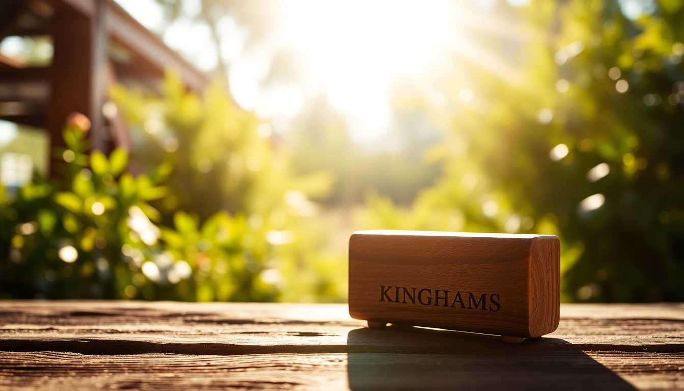 Discover the exquisite craftsmanship of Kinghams products highlighted in a sunlit setting.
