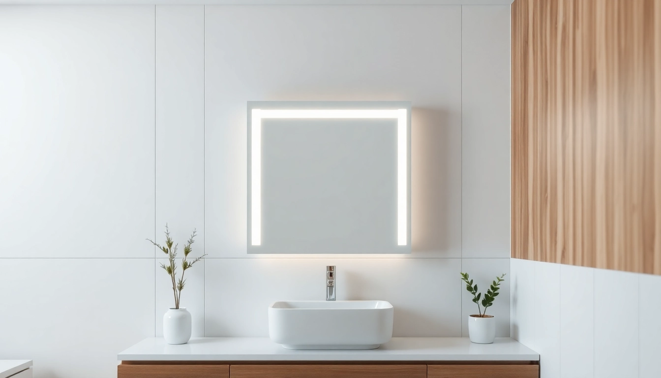 Showcase of an elegant led bathroom mirror Cabinet reflecting modern bathroom aesthetics.