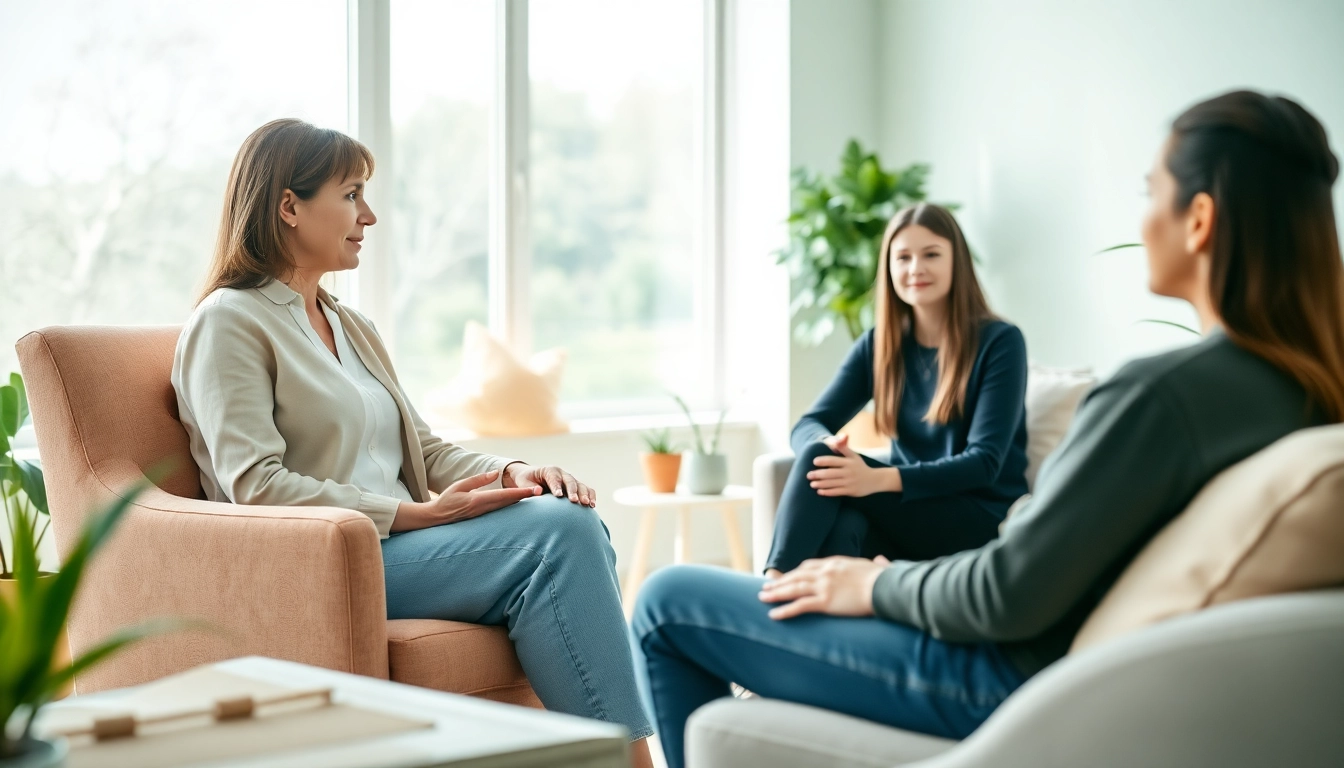 Engaging session at Donna Morgan Counselling highlighting a therapist and client in a serene environment.