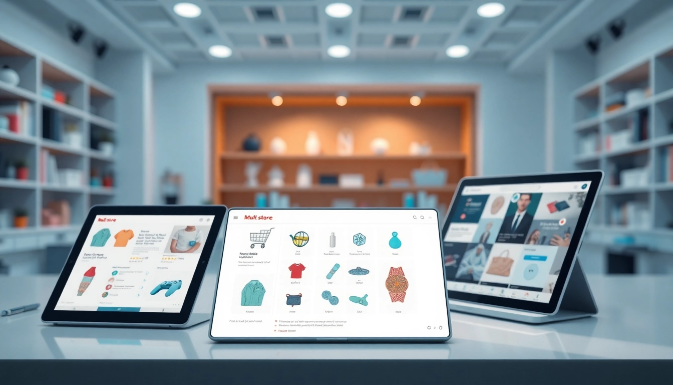 Experience the diverse offerings of Multi-Store through an inviting digital marketplace interface.