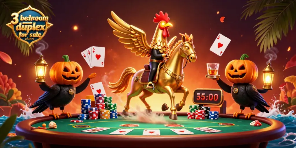 Experience thrilling action with 3 bedroom duplex for sale phuket amidst casino excitement and vibrant game elements.