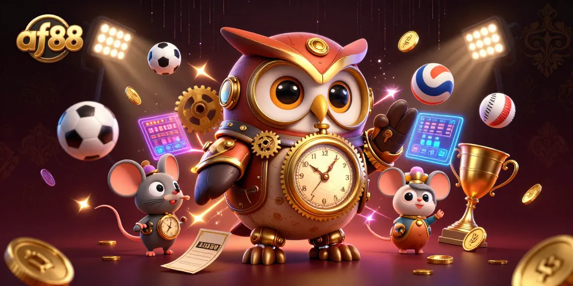Engage with af88, the premier online casino, featuring a vibrant scene with trendy sports elements and a captivating design.