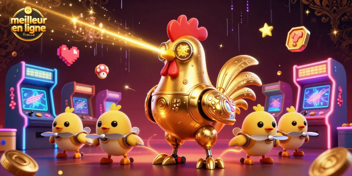 Vivez l'expérience du meilleur casino en ligne France avec une illustration 3D dynamique et colorée.