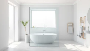 Installer avec élégance une paroi de douche sirhona dans une salle de bains moderne et lumineuse.