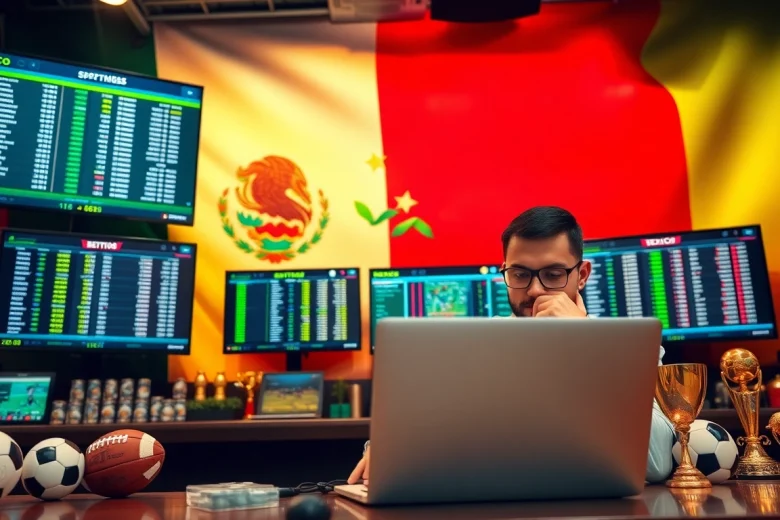 Explore the best sportsbooks in Mexico with a professional bettor analyzing sports betting odds.