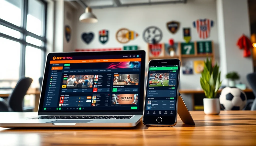 Betting interface representing best online sportsbooks India in a professional setting.