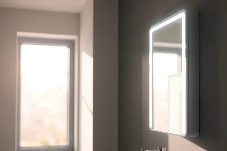 Der sonni Spiegelschrank bietet modernes Design und integrierte Beleuchtung für Ihr Badezimmer.