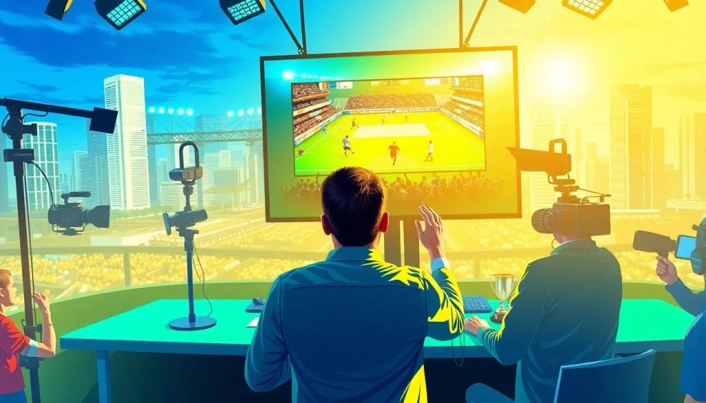 실시간스포츠중계 다양한 스포츠 이벤트를 생중계하는 모습