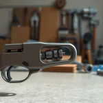 Showcasing a forced reset trigger mechanism highlighting its precise engineering and components.