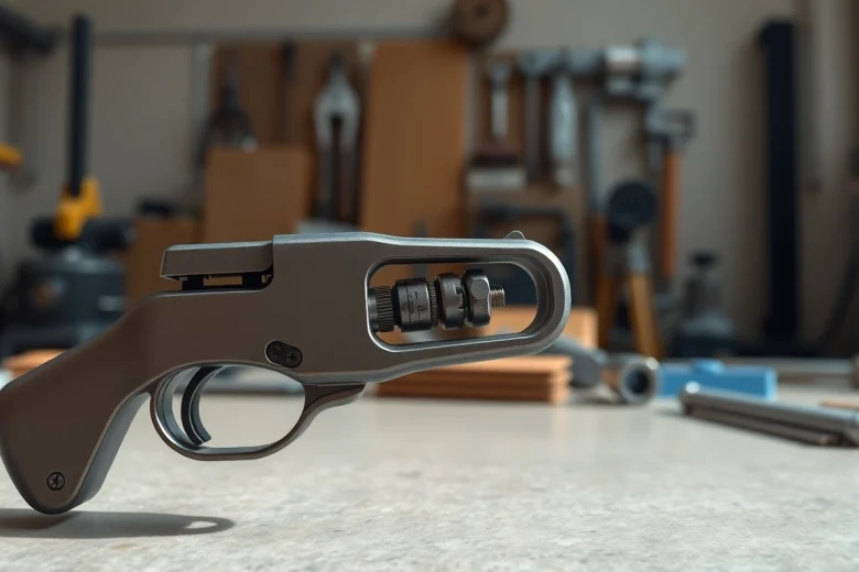 Showcasing a forced reset trigger mechanism highlighting its precise engineering and components.