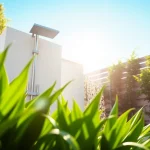 Transform your outdoor space with the innovative products from sunny shower usa inc, showcasing a modern shower design.