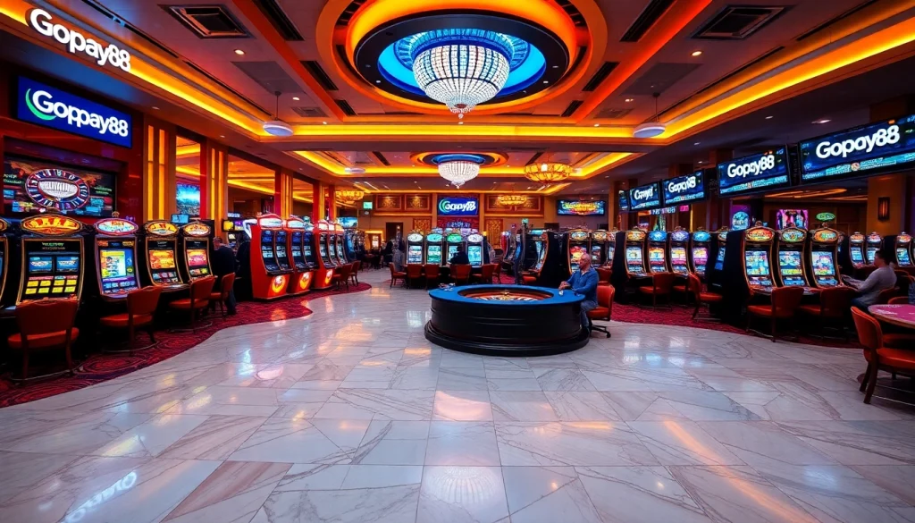 Gopay88 offers an exciting gambling experience with vibrant slot machines and engaged players.