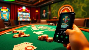 Trải nghiệm cảm giác chiến thắng cùng ứng dụng CG 79 tại bàn blackjack sang trọng của casino.