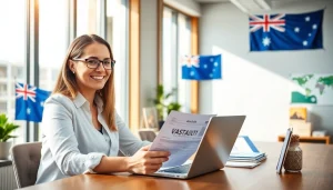 Consultation with a trusted australia migration agent in a professional setting