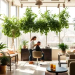 Hair salon San Diego atmosphere showcasing professional hairstyling in a tranquil setting.