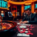 Engage with hidden wiki links while experiencing a luxurious casino environment filled with poker chips and a roulette wheel.