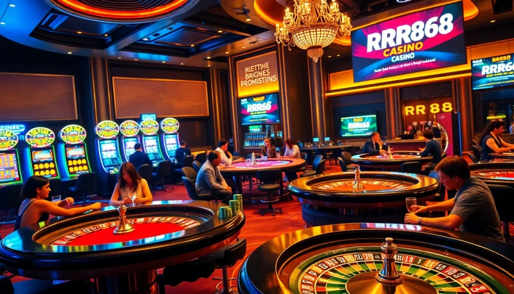 Experience the excitement at RR88 Casino with vibrant tables and thrilling games.
