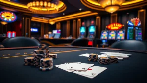 Experience thrilling wins at https://xx88.nl/ with an exciting casino scene featuring poker and slot machines.