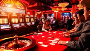 Players enjoy blackjack at BJ38's luxurious casino table, immersing in thrilling online gaming experiences.