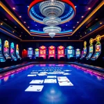 Ressentez l'excitation du casino en ligne 2026 avec des machines à sous vibrantes et des tables de poker dans un cadre virtuel.