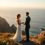 Couple celebrating their love with stunning Big Sur wedding photography at a romantic cliffside location.