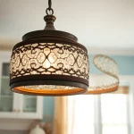 Illuminate your space with a stunning island light, blending beach aesthetics and warmth.