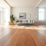Beautiful luxury vinyl flooring showcased in a modern living room, emphasizing warmth and elegance.