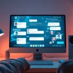 Engaging scene of a user interacting with an nsfw ai chatbot, highlighting modern technology and creativity.