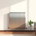 sonni Heizkörper in designorientiertem Raum, betont moderne Eleganz
