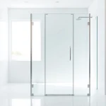 Showcase of shower screens semi frameless in a modern bathroom, highlighting stylish design.