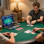 Online poker scene showcasing players enjoying a casino non aams legali game at home with engaging gameplay.