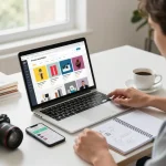 Buy Private Label Rights Products with a motivated entrepreneur exploring digital goods in a bright workspace.